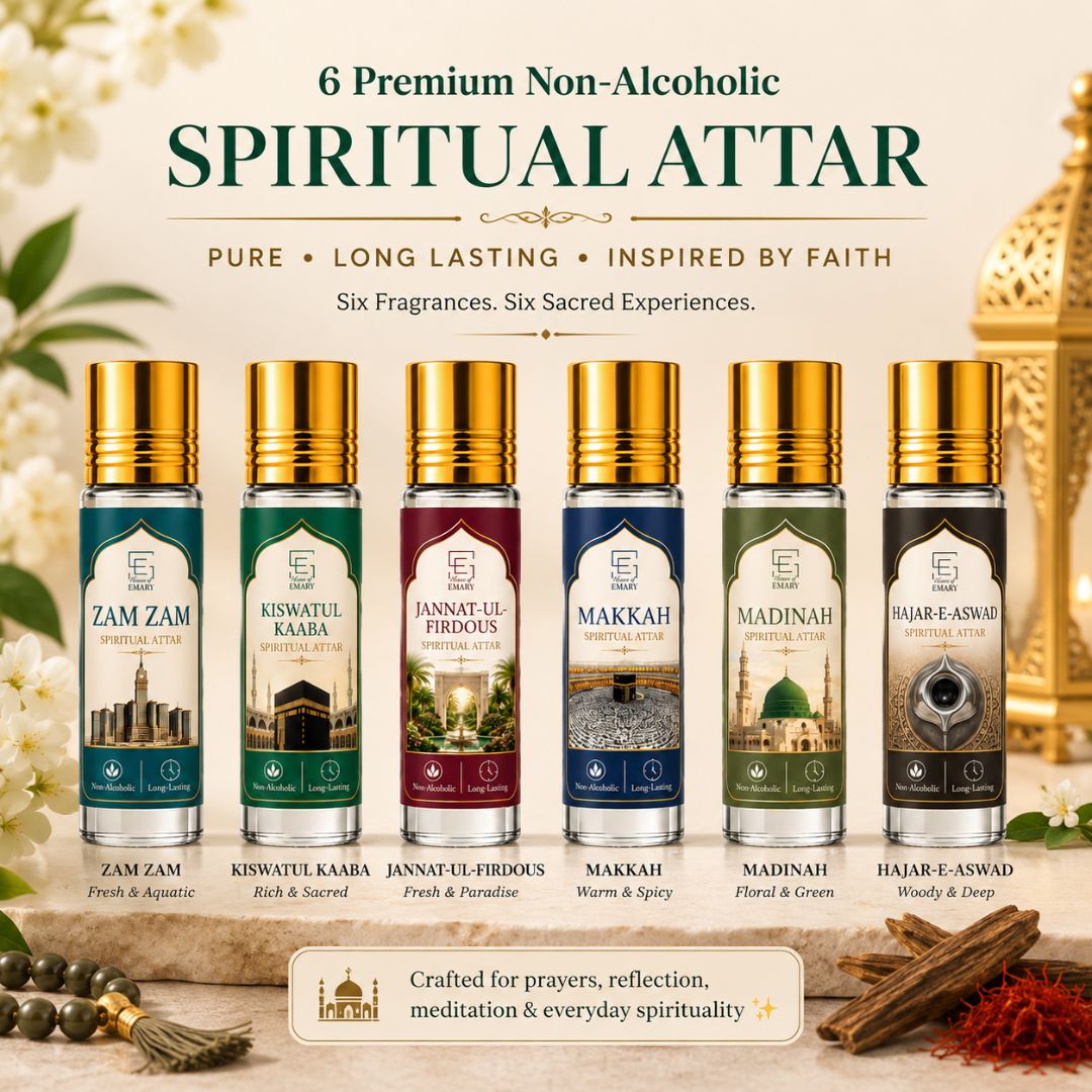 Spiritual Attar Set of 6 | Non-Alcoholic Perfume Oils