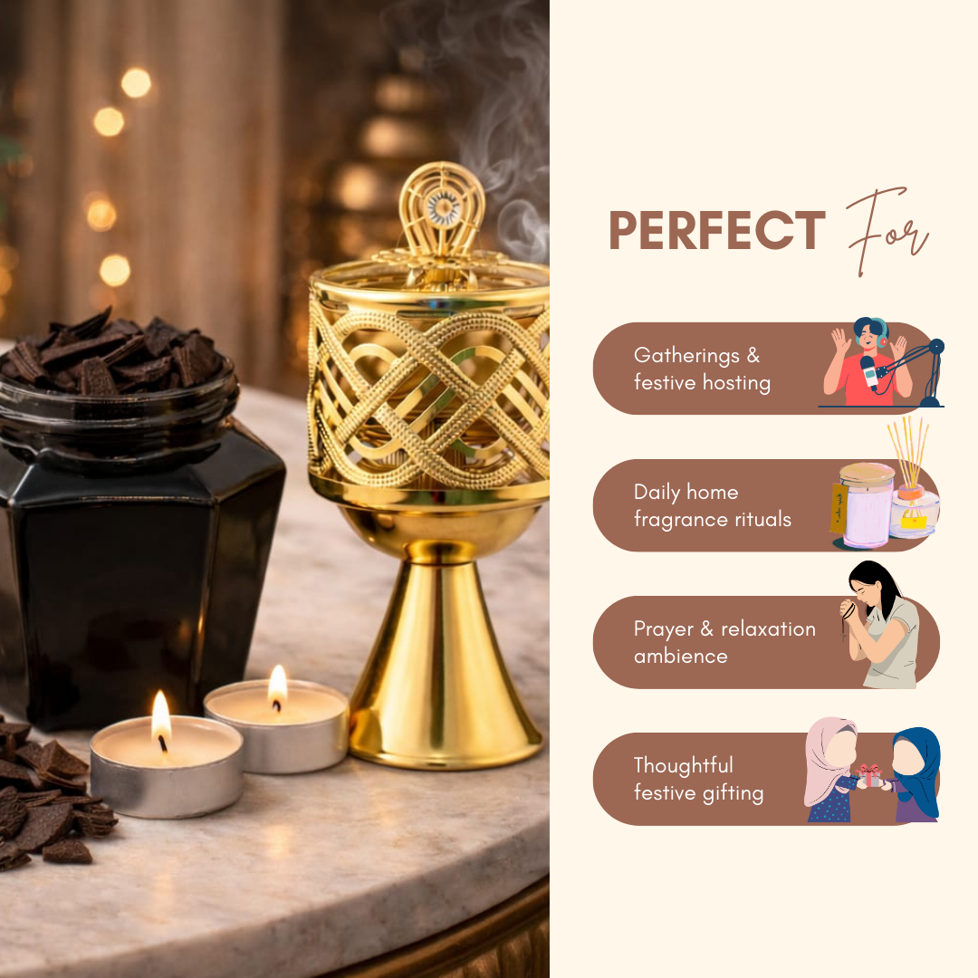 Ramadan Bakhoor Burner & Muattar Set